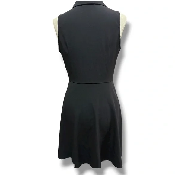 395 Rihoas |NWOT Women’s Black Button-Front Collared A-Line Mini Dress (Sz XS&S) - Picture 5 of 12